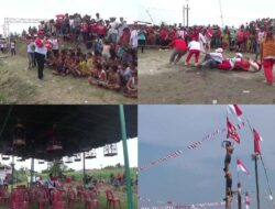 Tak Hanya Terong Hijau Besar Patah, Emak-Emak Medan Denai Tarik Tambang Sampai Terlentang Bikin Riuh