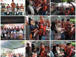 Guntur Syahputra Pimpin PAC Pemuda Pancasila Medan Denai Berbagi Sembako ke Ratusan Warga dan Kader di Binjai
