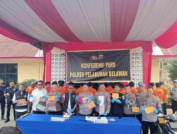 19 Tersangka Diringkus Polres Belawan, Tiga Kejahatan Besar Terbongkar Sekaligus