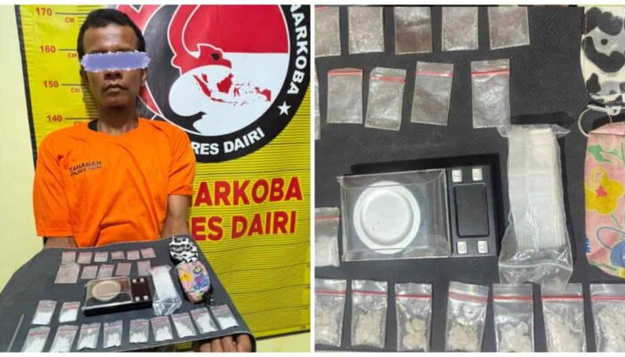 Polres Dairi Amankan AS, Sita 13,25 Gram Sabu dan Timbangan Elektrik