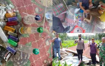 Sinergi Polisi, TNI, dan Pemerintah Desa Berujung Pemusnahan Barak Diduga Lokasi Narkoba di Deli Serdang