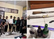 Enam Remaja Diamankan di Karo, Polisi Temukan Sajam dan Tiga Botol BBM